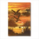 Ducks over lake canvas print