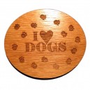 I love dogs foot print magnet